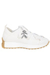 HENRY BEGUELIN Old Iron Leather Sneaker in Bianco