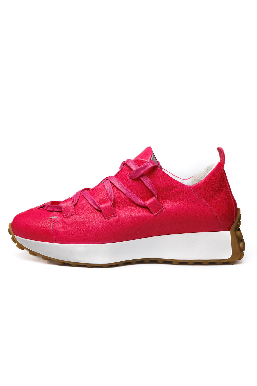 HENRY BEGUELIN Old Iron Leather Sneaker in Fuxia