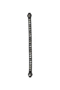 HTC LOS ANGELES Leather One Line Studded Bracelet in Black