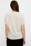 IRO Edern V-Neck T-Shirt in Clear Beige