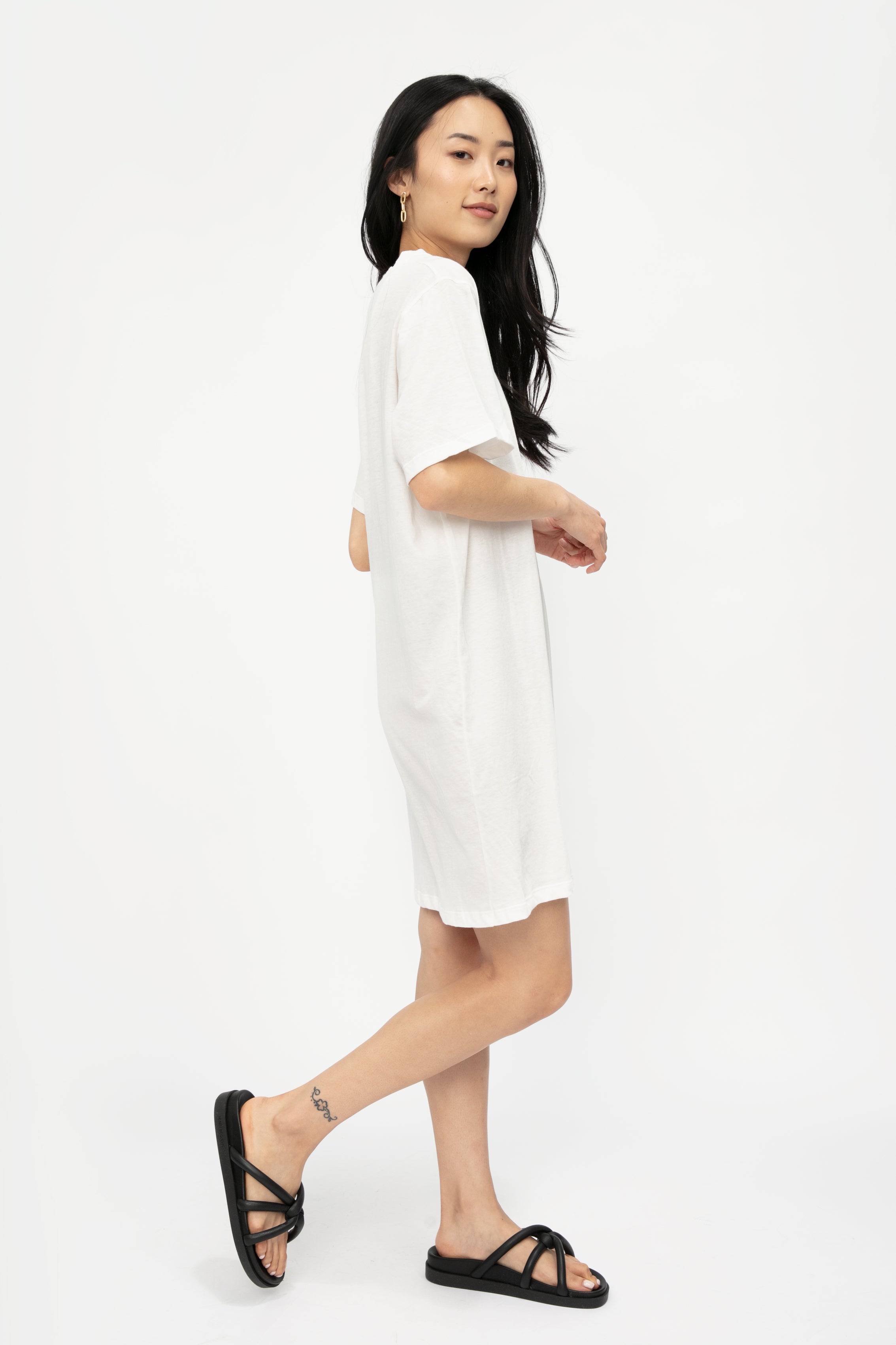 plain white oversized t shirt dress Soft Thick Cotton Oversize T-shirt Dress M / Velvet Heart