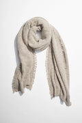 JANESSA LEONÉ Blanket Scarf With Fringe in Oatmeal