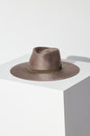 JANESSA LEONÉ Cole Fedora Hat in Taupe Grey