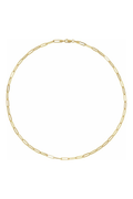 L.A. STEIN Paperclip Chain Necklace in Yellow Gold