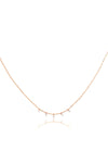 L.A. STEIN Celeste 5 Floating Diamond Necklace in Rose Gold