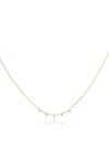 L.A. STEIN Celeste 5 Floating Diamond Necklace in Yellow Gold