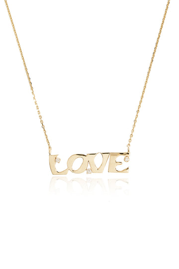 L.A. STEIN LOVE Diamond Pendant Necklace in 14k Yellow Gold