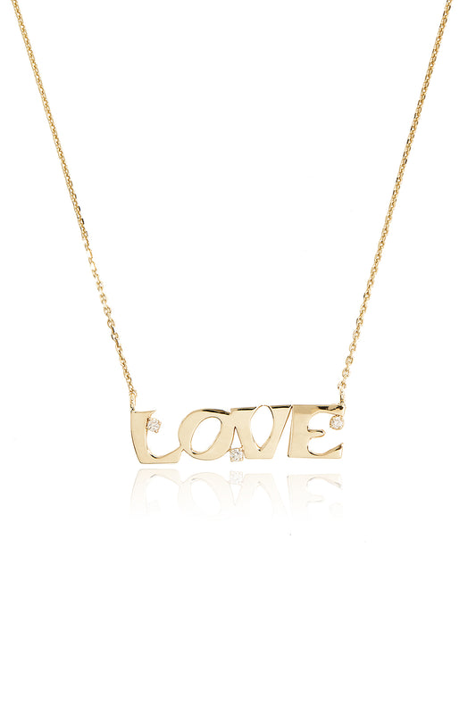 L.A. STEIN LOVE Diamond Pendant Necklace in 14k Yellow Gold