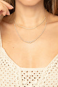 L.A. STEIN Large Diamond Tennis Necklace in Yellow Gold