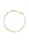 L.A. STEIN Paperclip Chain Bracelet in Yellow Gold