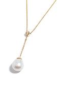 L.A. STEIN Adjustable Diamond South Sea Pearl Lariat