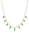 L.A. STEIN Emerald Marquis Necklace in 14k Gold