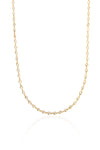 L.A. STEIN White Sapphire Chain Necklace in Yellow Gold