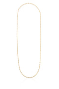 L.A. STEIN White Sapphire Chain Necklace in Yellow Gold