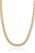 L.A. STEIN Large Diamond Miami Cuban Chain Necklace