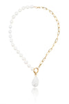 L.A. STEIN South Sea Long Link Necklace with Jumbo Baroque Drop