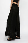 LA BOTTEGA DI BRUNELLA Spacca Garzata Linen Pant in Nero
