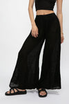 LA BOTTEGA DI BRUNELLA Spacca Garzata Linen Pant in Nero