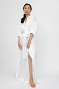 L'AGENCE Cammi Long Shirt Dress in White