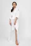 L'AGENCE Cammi Long Shirt Dress in White