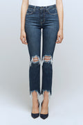 L'AGENCE High Line Skinny Jean in Destroyed Encina