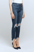 L'AGENCE High Line Skinny Jean in Destroyed Encina