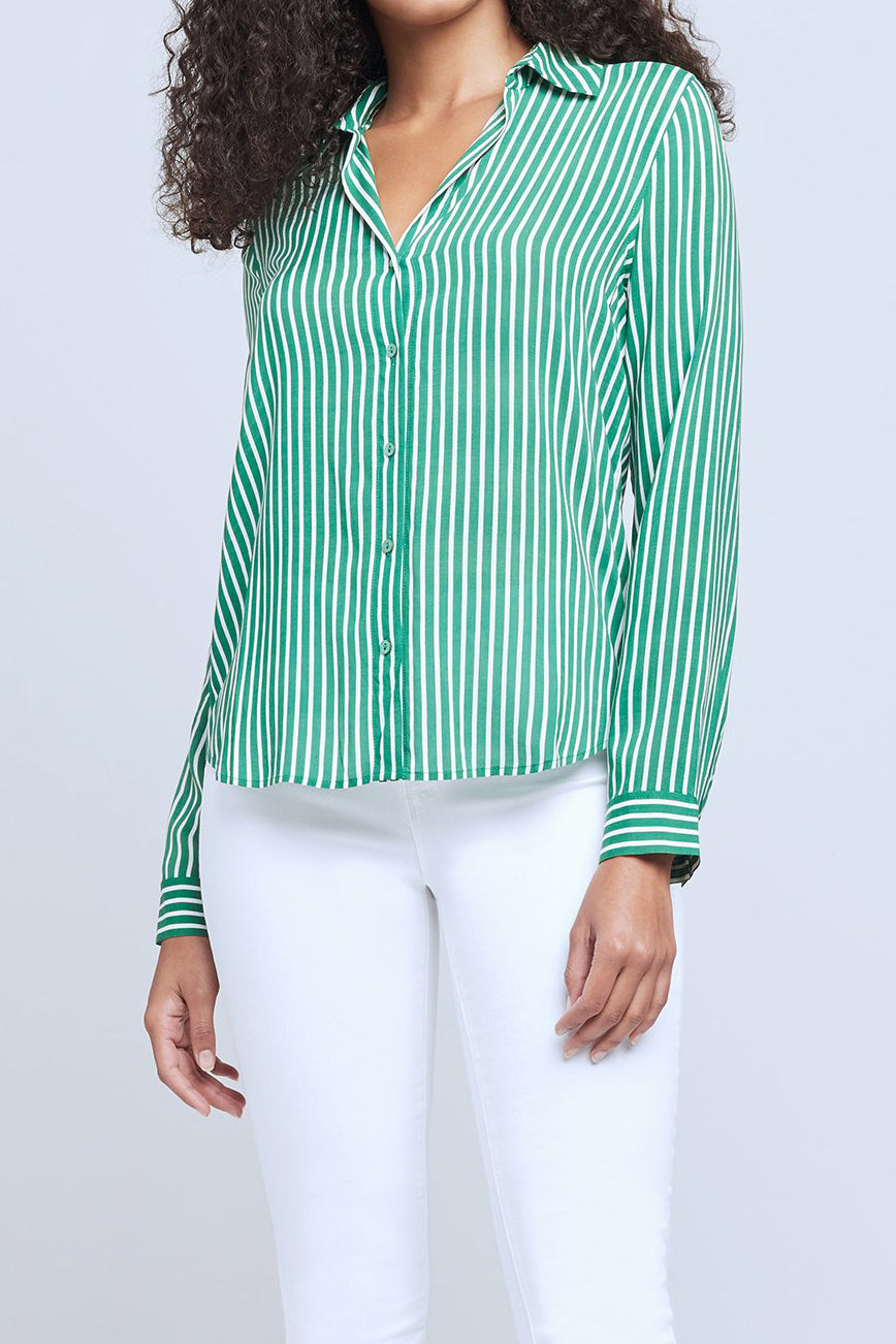 Holly Blouse in Amazon Green