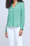 L'AGENCE Holly Blouse in Amazon Green