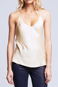 L'AGENCE Lexi Camisole in Light Gold Tonal Chain