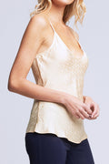 L'AGENCE Lexi Camisole in Light Gold Tonal Chain