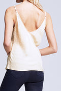 L'AGENCE Lexi Camisole in Light Gold Tonal Chain