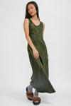 MAX MARA LEISURE Ares Dress in Olive Green