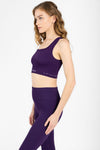 MAX MARA LEISURE Eritea Cropped Tank Top in Purple