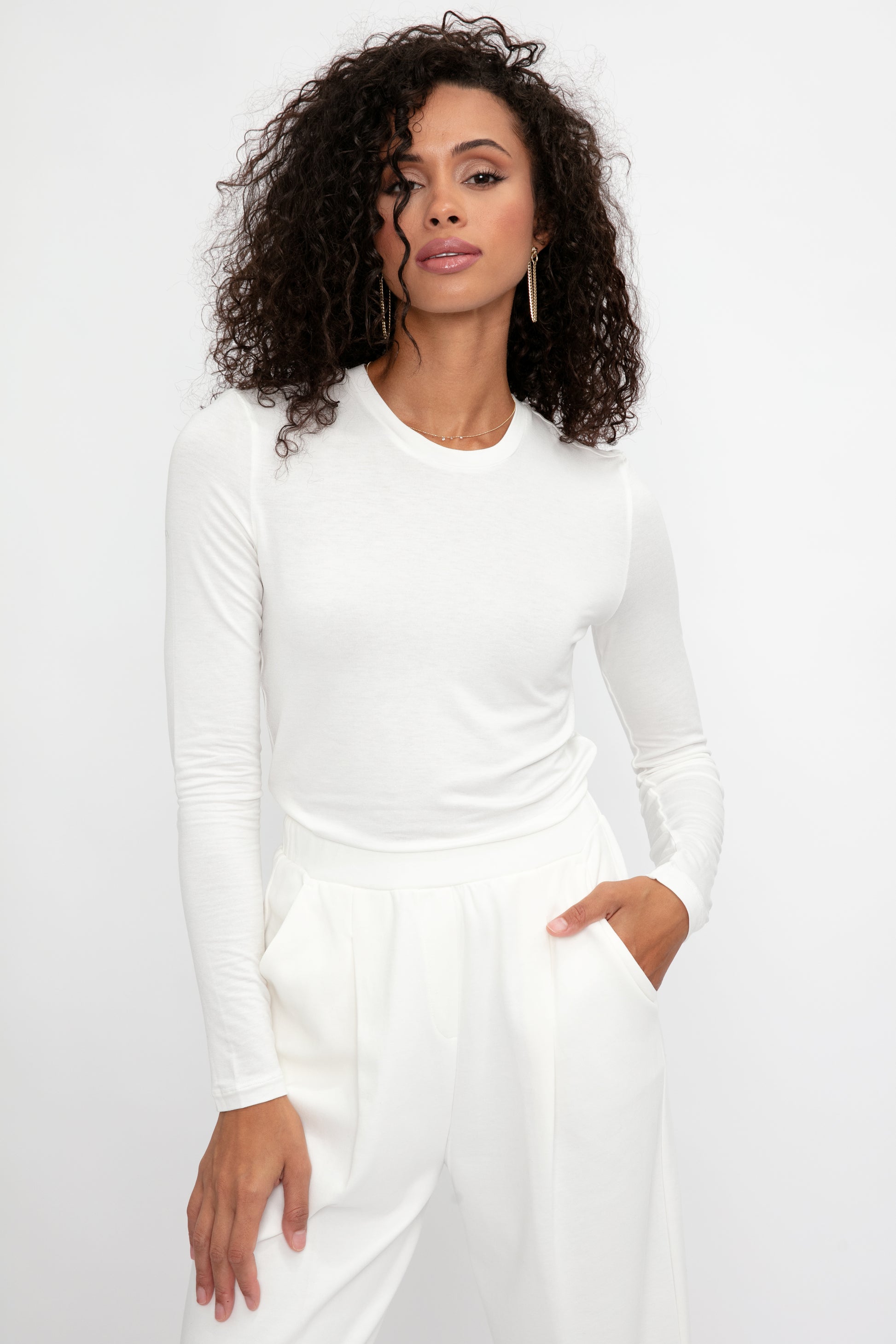 MAX MARA LEISURE Livigno Long Sleeve T-Shirt in White