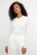 MAX MARA LEISURE Livigno Long Sleeve T-Shirt in White