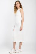 MAX MARA LEISURE Mammola Sleeveless Knit Dress in White