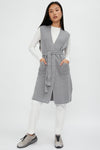MAX MARA LEISURE Uruguay Knitted Waistcoat in Medium Grey