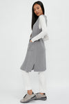 MAX MARA LEISURE Uruguay Knitted Waistcoat in Medium Grey