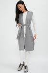 MAX MARA LEISURE Uruguay Knitted Waistcoat in Medium Grey