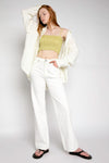 NSF Busy Oversized Linen Shirt in Soft White