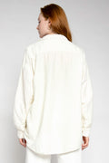 NSF Busy Oversized Linen Shirt in Soft White