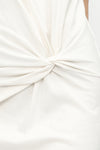 NSF Kaden Twisted Knot Tee Dress in Soft White