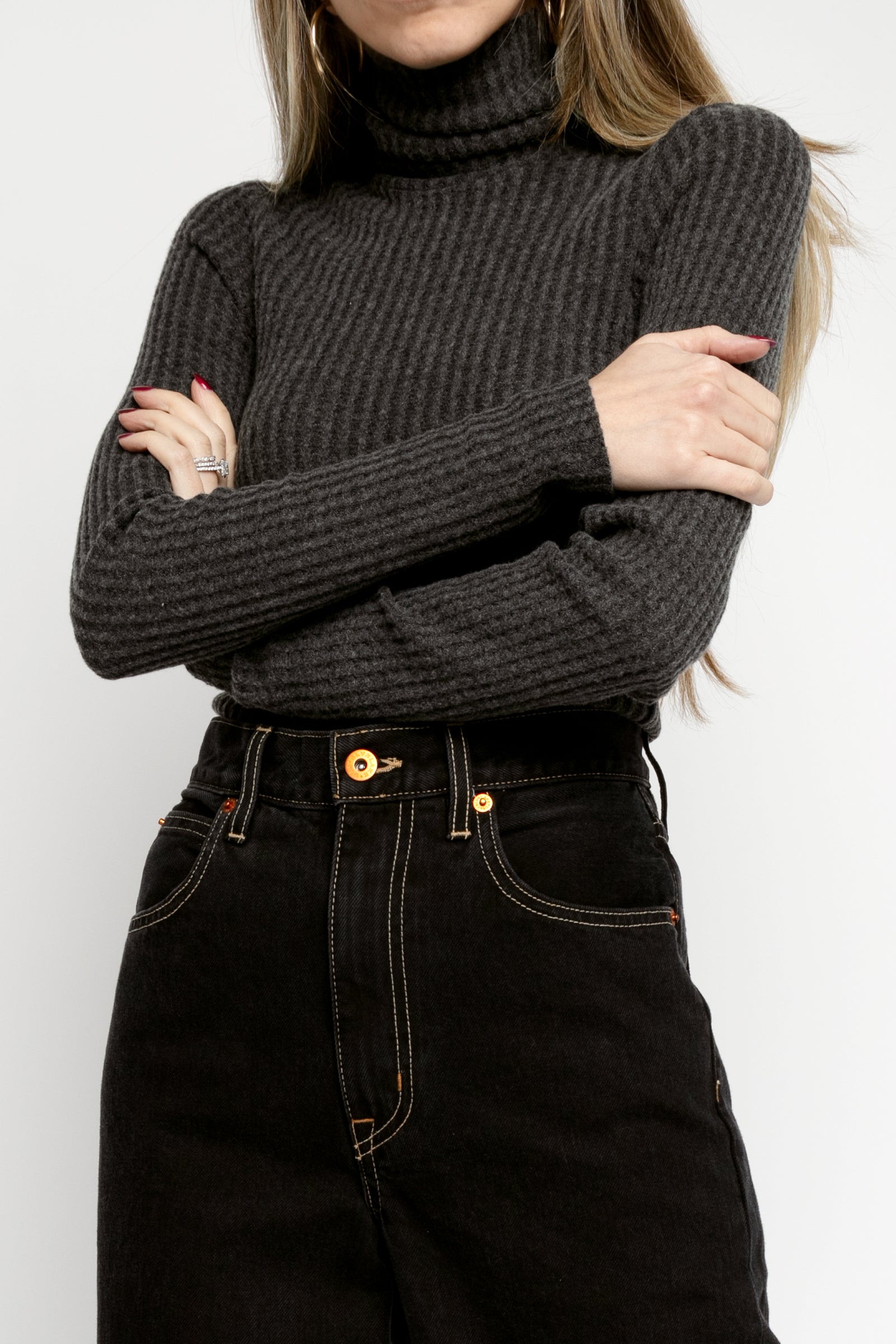 Lani Turtleneck in Charcoal