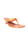 PARIS TEXAS Moc Croco Thong Sandals in Orange