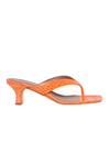 PARIS TEXAS Moc Croco Thong Sandals in Orange