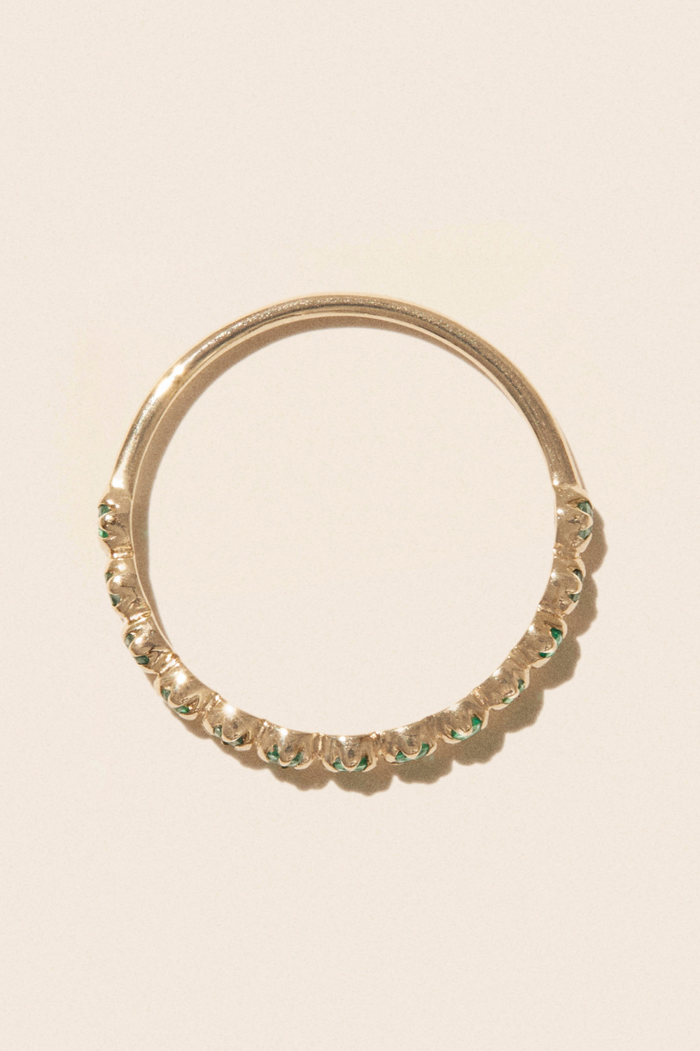 PASCALE MONVOISIN Ava N°2 Ring with Emeralds in Yellow Gold