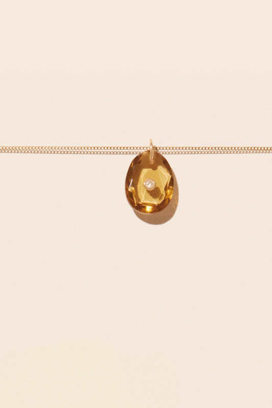 PASCALE MONVOISIN Orso N°1 Necklace in Honey Quartz