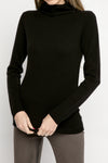 PAYCHI GUH Cozy Luxe Funnel Sweater in Black