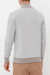 PESERICO Cashmere Silk Sweater in Grey Melange and Sepia