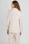PESERICO Cotton Poplin Blazer in Sesame Beige
